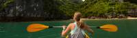 Kayaking the waters of Halong Bay